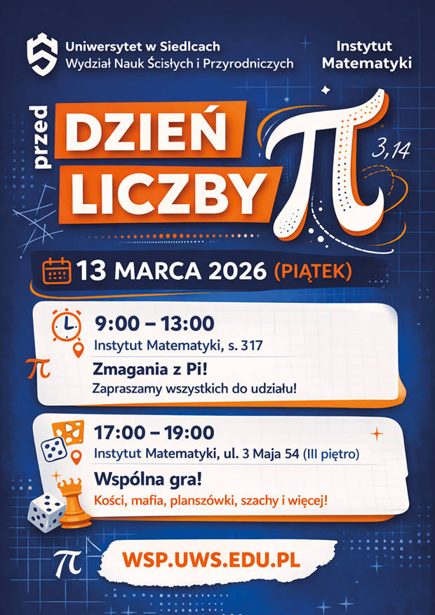 Plakat reklamujący Dzień liczy PI