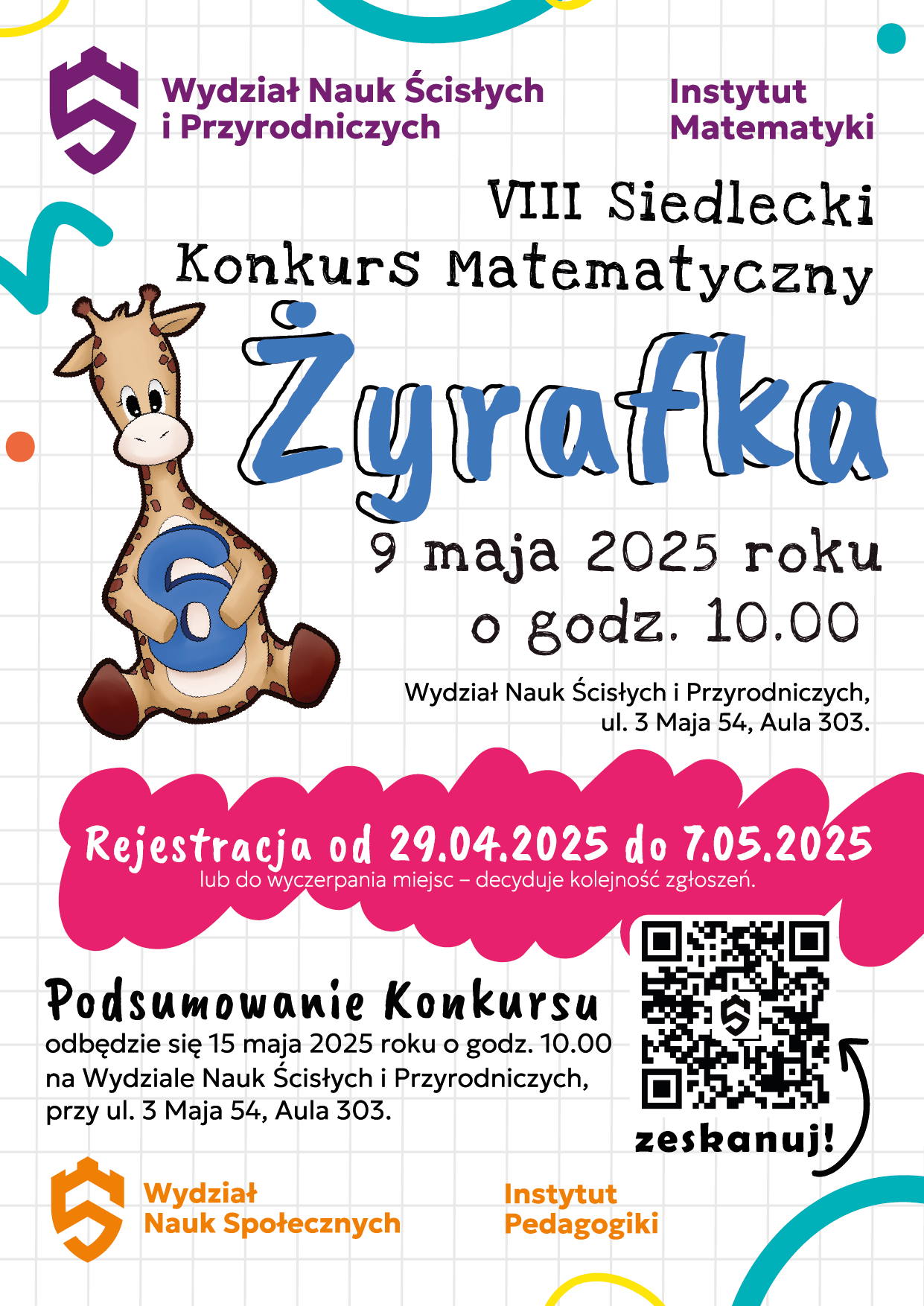 Plakat promujący kokurs Żyrafka